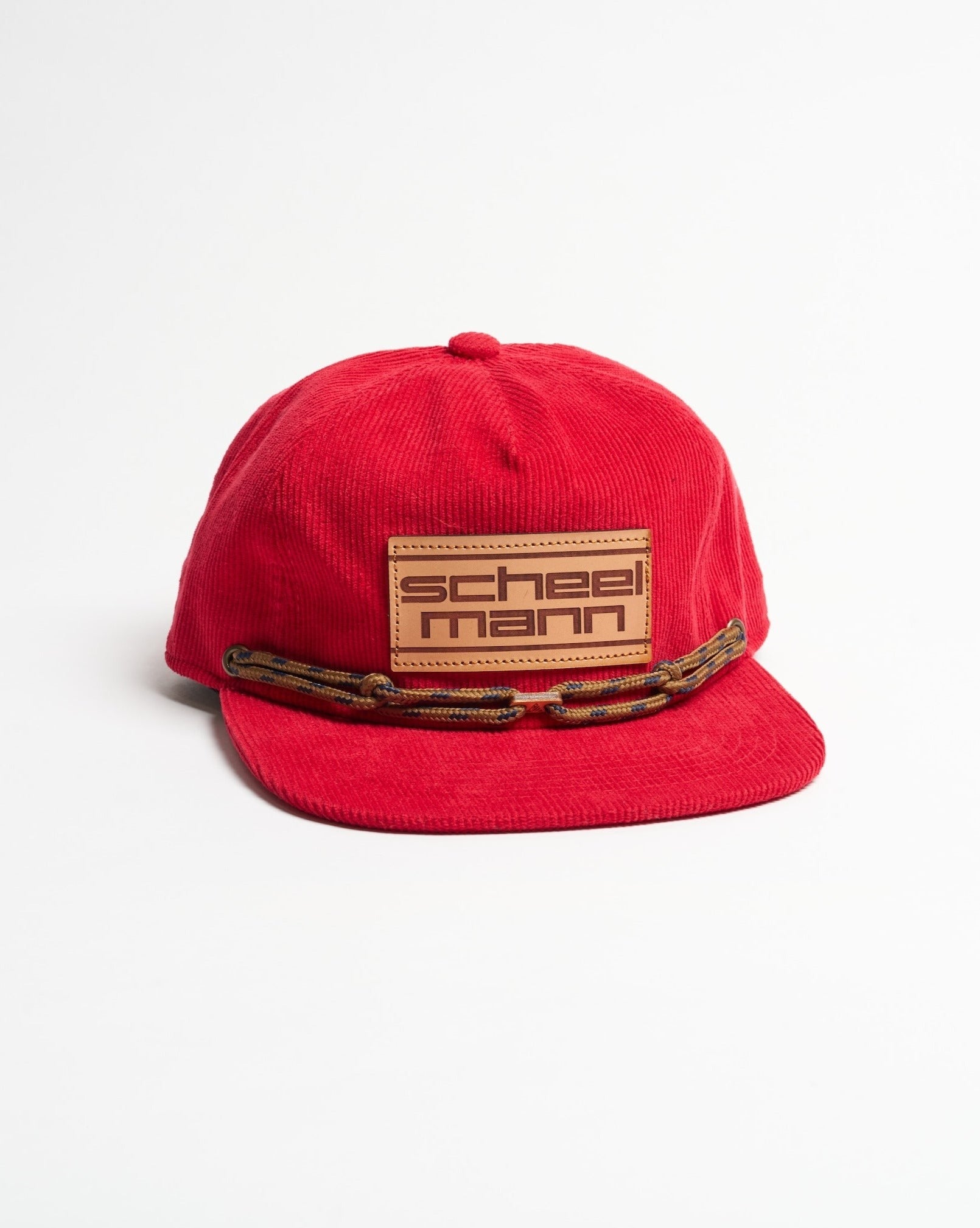 Unstructured Corduroy Strapback Hat - Leather Patch Logo