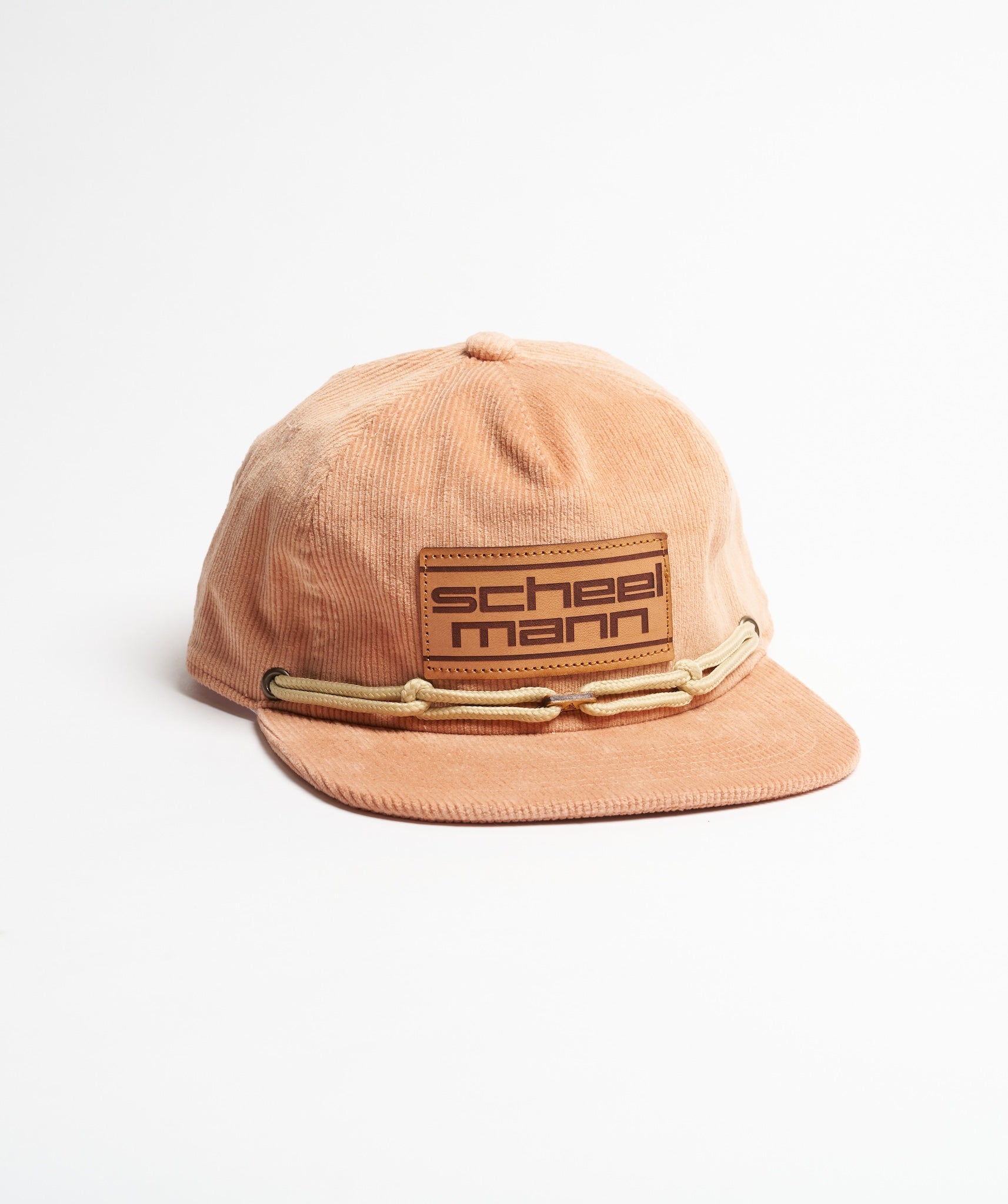 Unstructured Corduroy Strapback Hat - Leather Patch Logo - Limited Edition