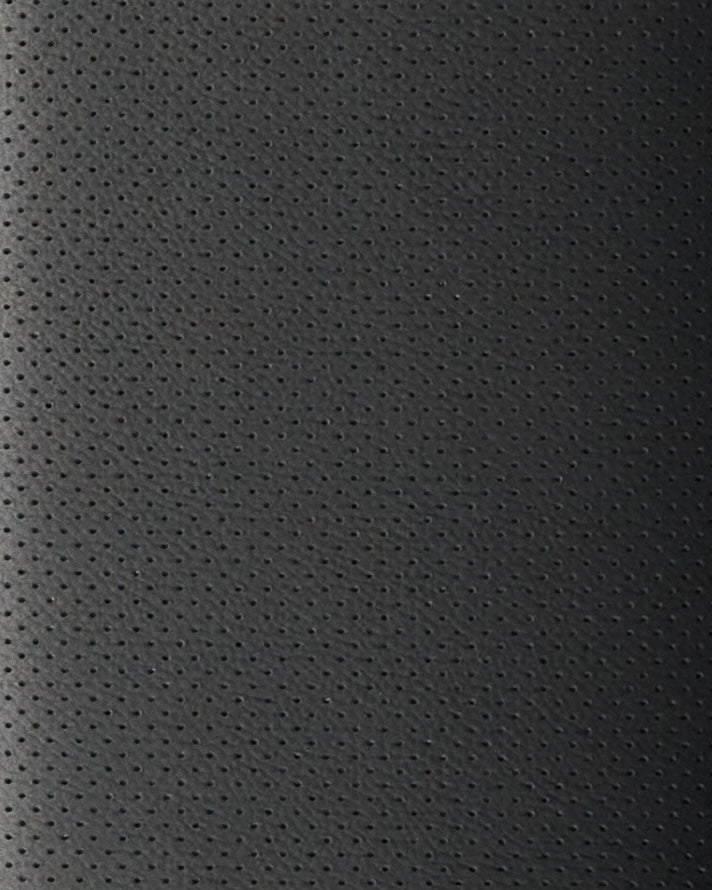 Upholstery - Black Leather Hide-Perforated